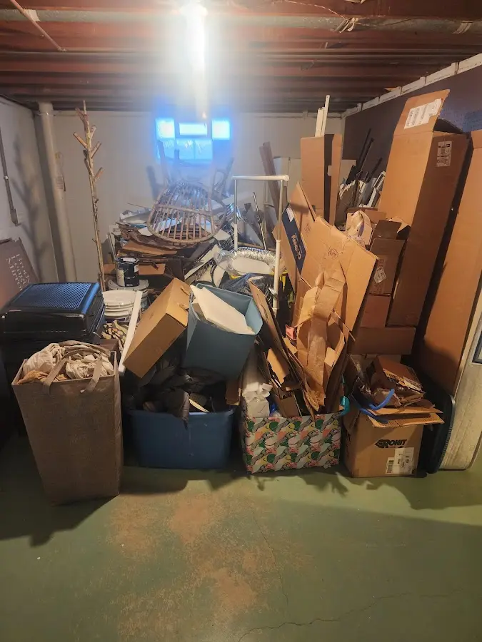 Roll-off dumpster container at job site for Concrete Dumpster Rental in Mahomet